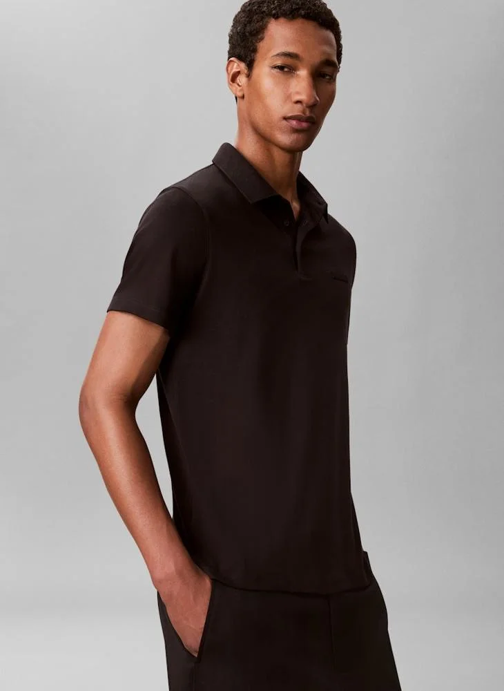 Calvin Klein  Slim Fit Logo Patch Polo Shirt for Men | Best Price UAE