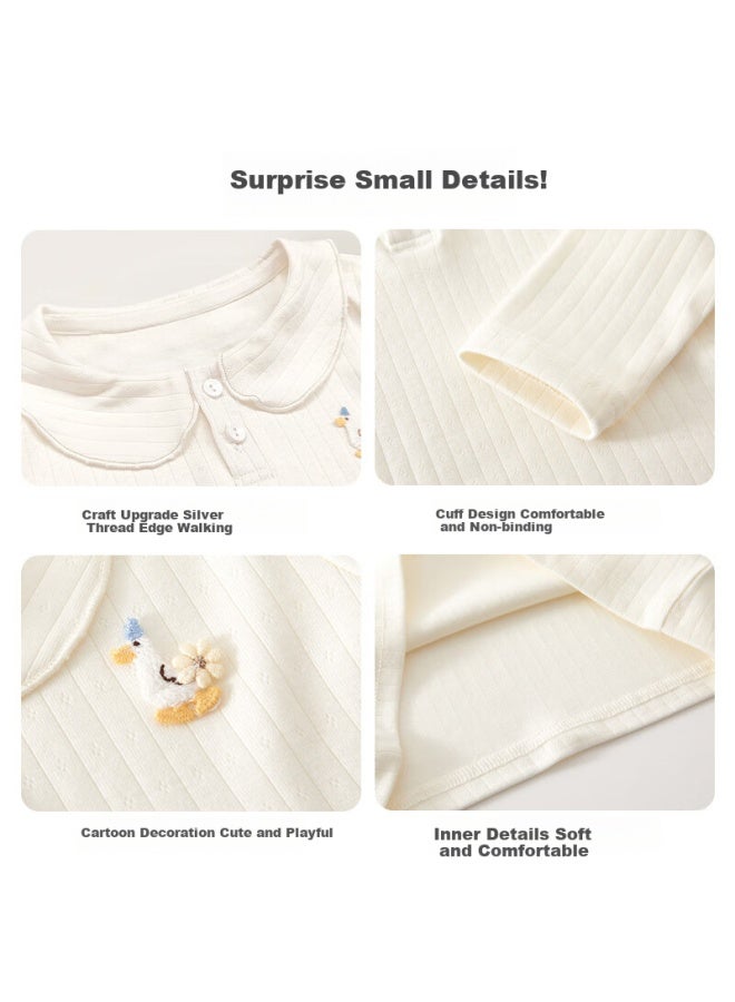 Benhedi Banxidi Girls' Long Sleeve T-Shirt Spring/Autumn New Princess Doll Collar Top Children'S Bottoming Shirt Fall - Image 1