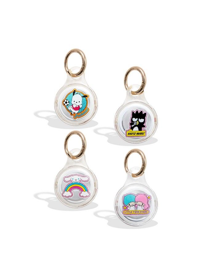 Sonix X Sanrio Cases For Apple Airtags With Keychain Hello Kitty & Friends Sticker Party (Cinnamoroll Pochacco Badtz Maru And Little Twin Stars) 4 Pack - Image 1
