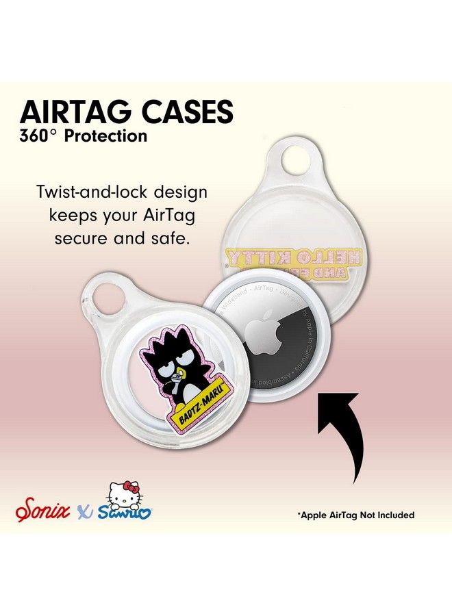 Sonix X Sanrio Cases For Apple Airtags With Keychain Hello Kitty & Friends Sticker Party (Cinnamoroll Pochacco Badtz Maru And Little Twin Stars) 4 Pack - Image 4
