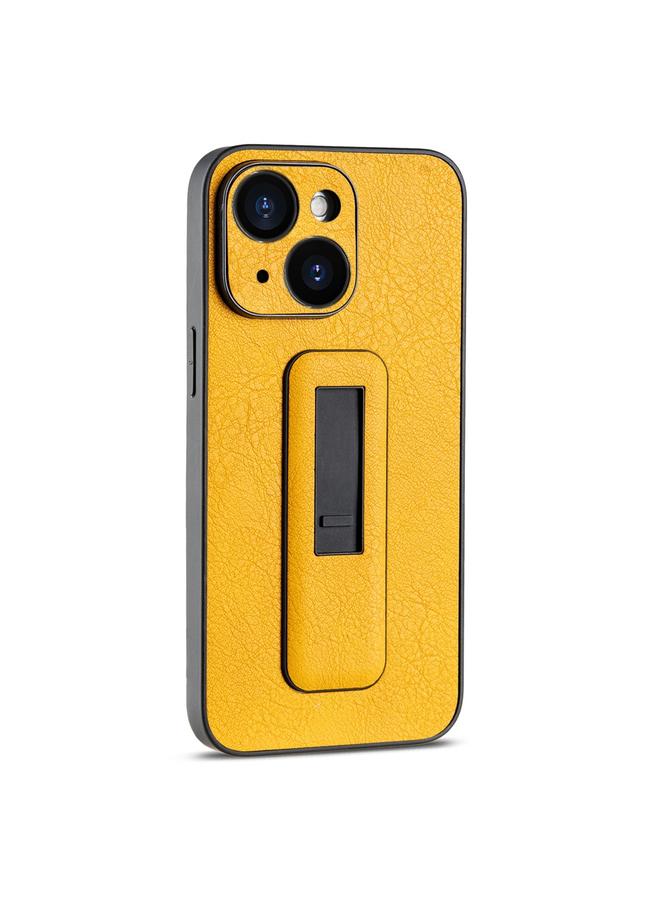 S-TOP Case For iPhone 15 Plus PU Leather Push-pull Bracket Shockproof Phone Case - Image 1