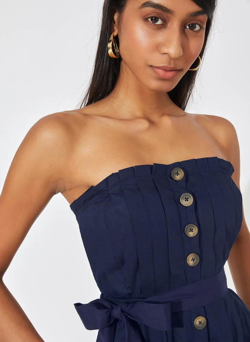 ذا ليبل لايف Pleated Tube Jumpsuit