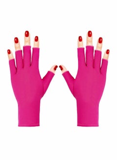 KASTWAVE UV Glove for Nail Lamp, Gel Manicures Glove, Half Finger Stretchy Gloves for Girls Protect Hands  - Image 1