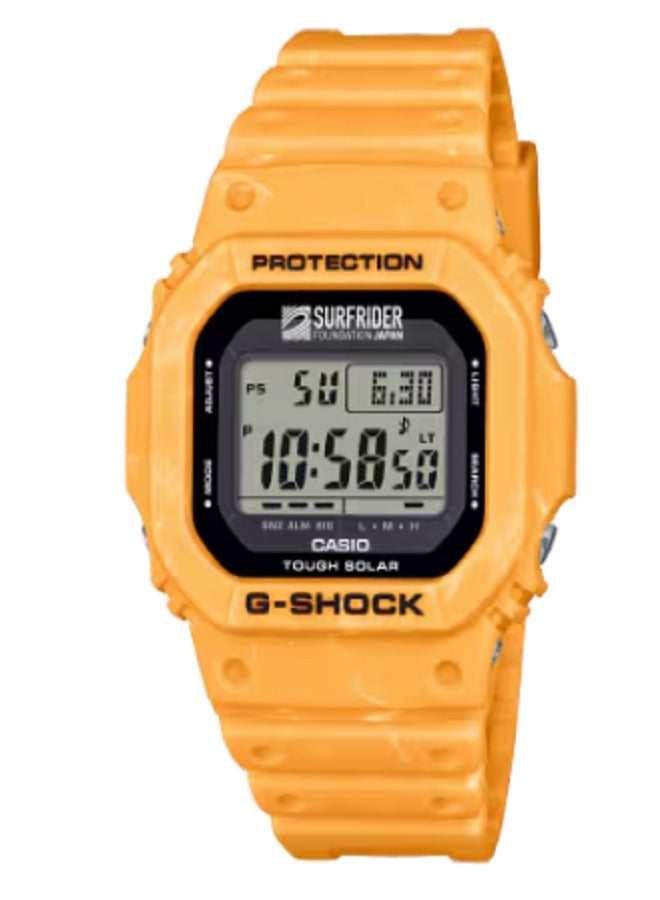 Casio G-SHOCK Tough Solar SURFRIDER Foundation Collaboration Watch - Bright Orange Square Case - Image 1