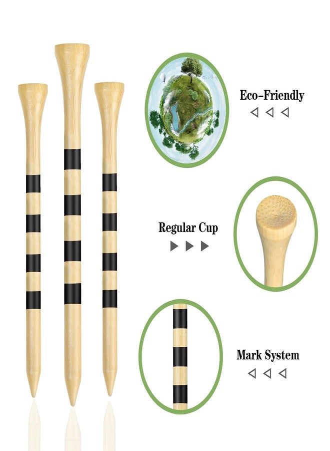 Seticek Natrual Wooden 3-1/4" Golf Tees 100 Pack,Biodegradable Bamboo Golf Tees,More Sturdy and Stable,Natural Color - Image 5