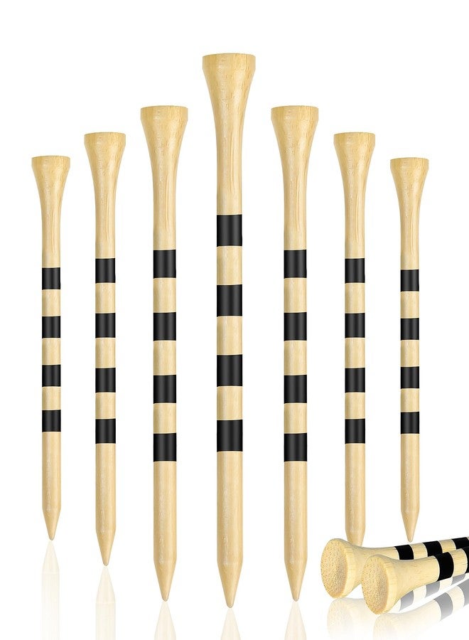 Seticek Natrual Wooden 3-1/4" Golf Tees 100 Pack,Biodegradable Bamboo Golf Tees,More Sturdy and Stable,Natural Color - Image 1