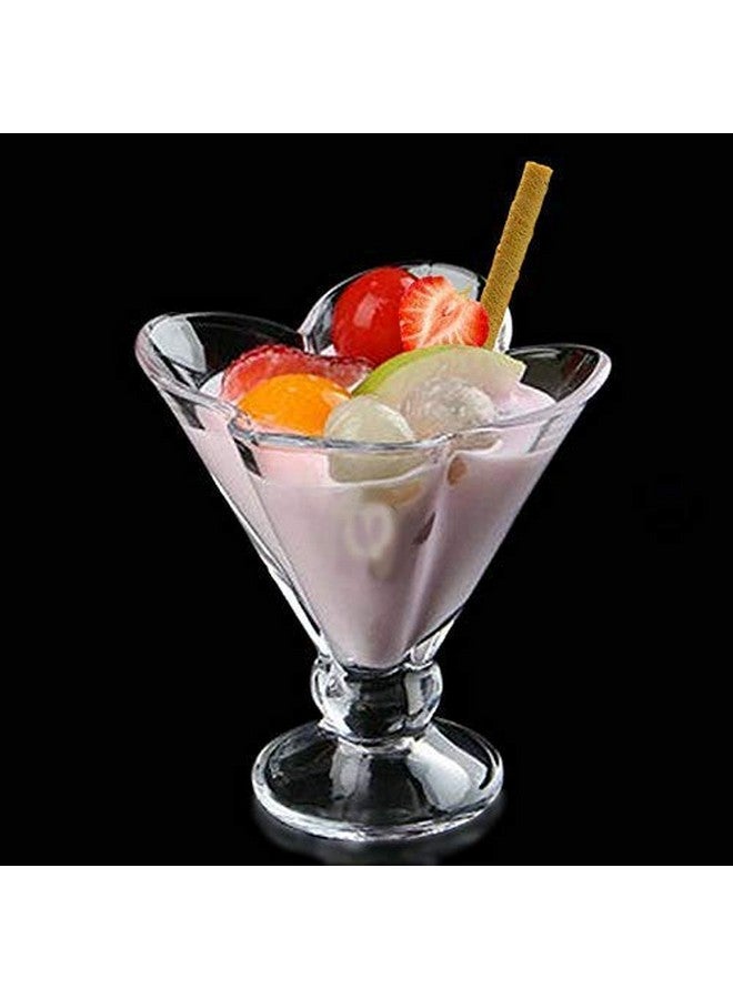 Kosh Crystal Clear Flower Shape Style Dessert Bowl, Ice Cream Bowl Set, Pudding Set, Mock Tails, Cocktails & Fruit Salad Glass Bowl (Set Of 6) - 120 Ml - Image 4