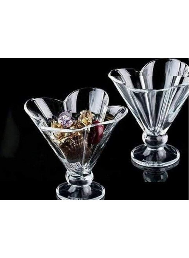 Kosh Crystal Clear Flower Shape Style Dessert Bowl, Ice Cream Bowl Set, Pudding Set, Mock Tails, Cocktails & Fruit Salad Glass Bowl (Set Of 6) - 120 Ml - Image 3