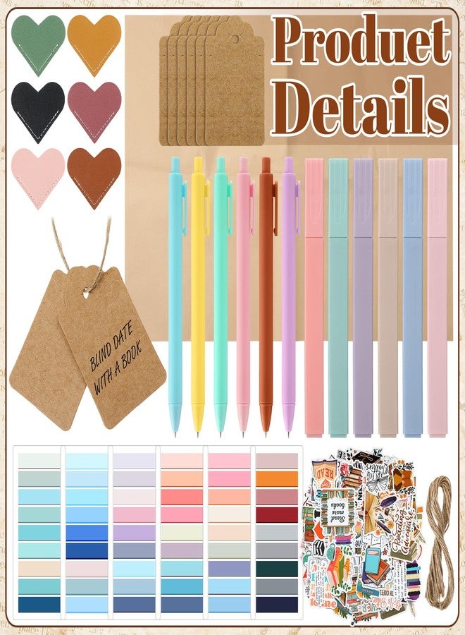 Skyygemm 6 Set Blind Date with a Book Gift Box Supplies Excluding Books Bulk Leather Bookmarks Stickers Kraft Tags Pens Wrapping Papers Bookish Readers Galentines Valentine Book Lovers Club Gifts for Women Men - Image 5