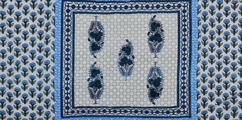 Blizz Mont | Ethnic Motif Printed Cushion Cover | Pure Cotton | Size- 16 x 16 inches- Set of 5- (BM1024-BLUE-BU)-C1 - Image 3