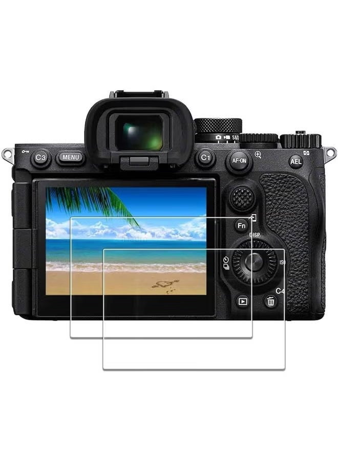 سجيت عبوة من قطعتين من واقي الشاشة لكاميرا سوني A7 IV ألفا 7 IV A7IV A7M4 A74، غطاء من الزجاج المقوى بسمك 0.3 مم، صلابة 9H، مضاد للخدش، مضاد للفقاعات - Image 1
