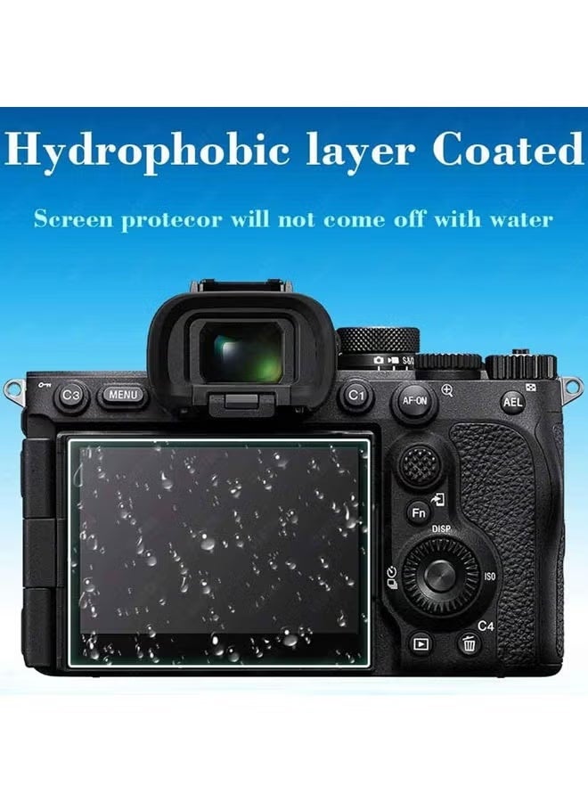 سجيت عبوة من قطعتين من واقي الشاشة لكاميرا سوني A7 IV ألفا 7 IV A7IV A7M4 A74، غطاء من الزجاج المقوى بسمك 0.3 مم، صلابة 9H، مضاد للخدش، مضاد للفقاعات - Image 3