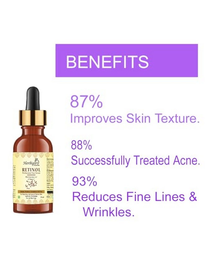 Khadi Herbal Herbigiri Herbal Retinol Facial Serum Natural Glowing Beauty For Antiaging Collagen Production Toxins Cleansing And Acne For All Skin Types Pack Of 1 (30Ml) - Image 3