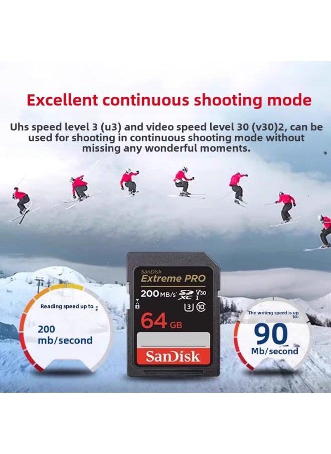 Generic Sandi Sd Storage Card 64g U3 High Speed Canon SLR Camera 4k HD High Speed SDXC Digital Camera Applicable-Capacity:512GB  - Image 3
