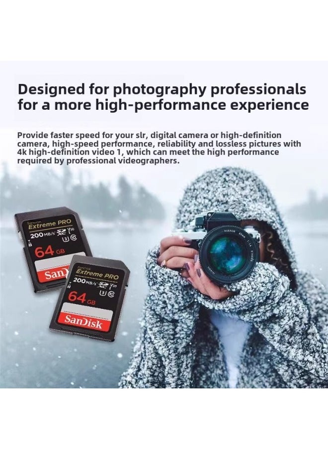 Generic Sandi Sd Storage Card 64g U3 High Speed Canon SLR Camera 4k HD High Speed SDXC Digital Camera Applicable-Capacity:512GB  - Image 4