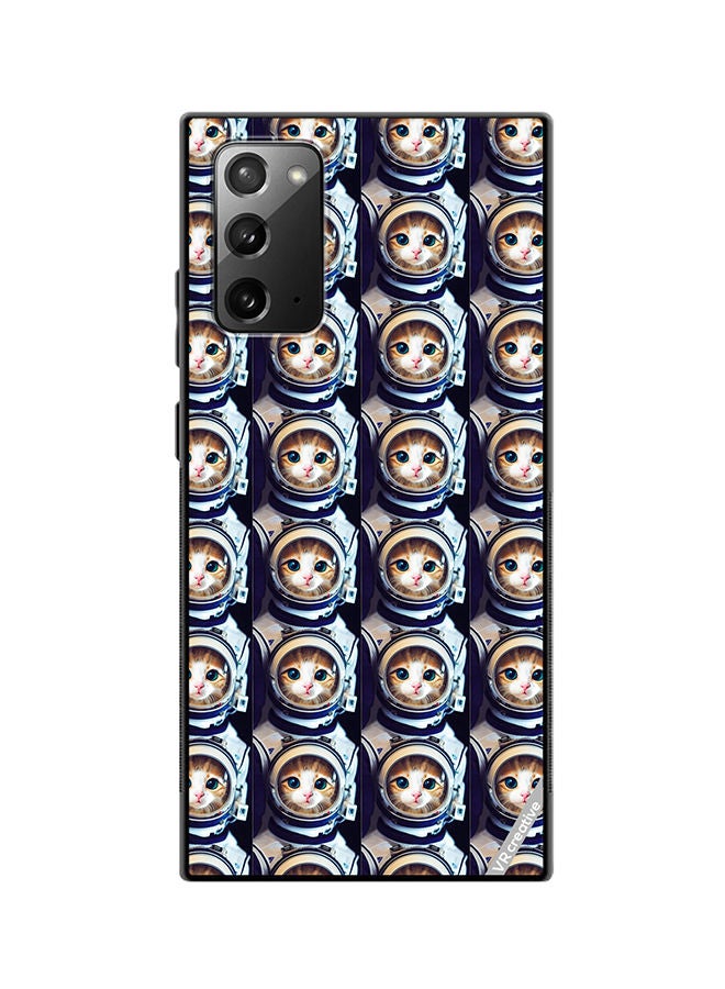 VR CREATIVE Protective Case Cover For Samsung Galaxy Note20 5G Cat Face Inside Astronauts Helmet Pattern Design Multicolour - Image 1