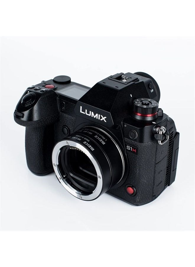 Meike - L-AF1 Metal Auto Focus Macro Extension Tube Adapter Ring (13mm+18mm) for Panasonic Lumix Sigma Leica L-Mount Mirrorless Camera Such as S1 S1R S1H S5 FP - Image 1