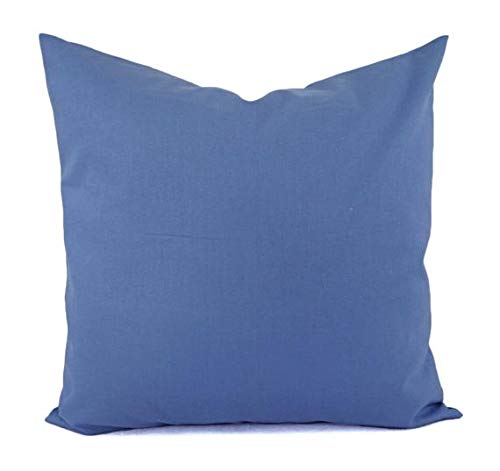 Om Bedding Collection Travel Pillowcase 12x16 500 Thread Count Egyptian Cotton Set of 2 Toddler Pillowcase Zipper Closer 100 Egyptian Cotton Toddler Travel 12x16 Zipper Medium Blue Solid - Image 1