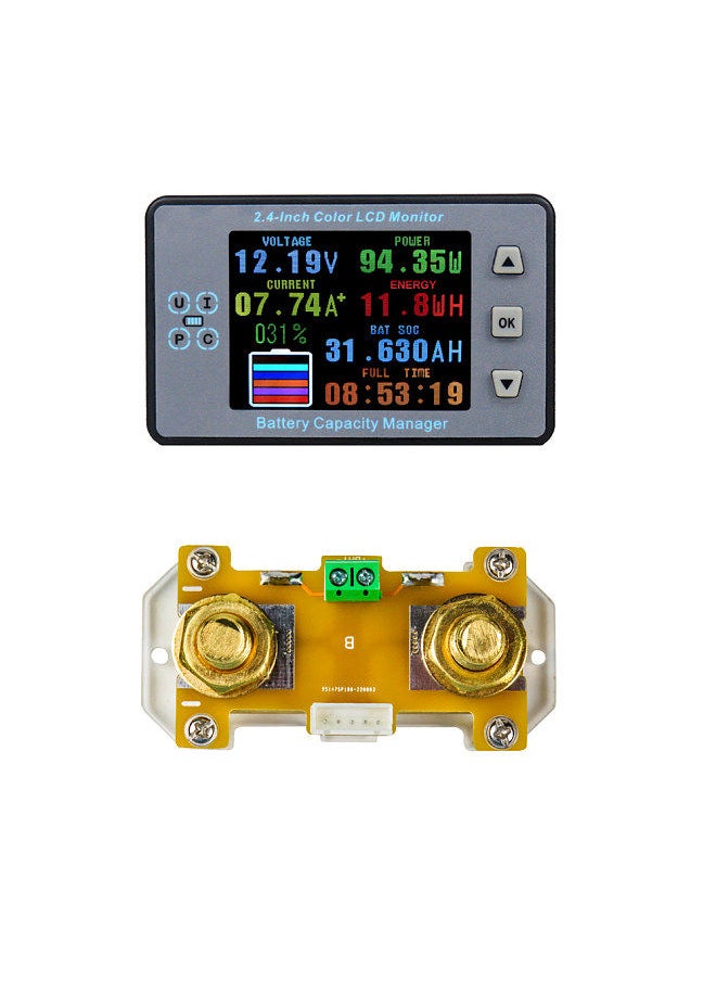 Generic 2.4inch Color LCD Screen Coulometer Voltage Current Capacity Meter Electric Car RV Battery Coulometers Bidirectional Current Detection  - Image 5