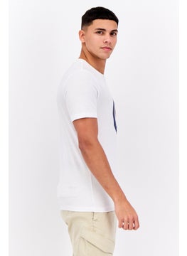 Ben Sherman Men Crew Neck Short Sleeve Brand Logo T-Shirt, White  - Image 2