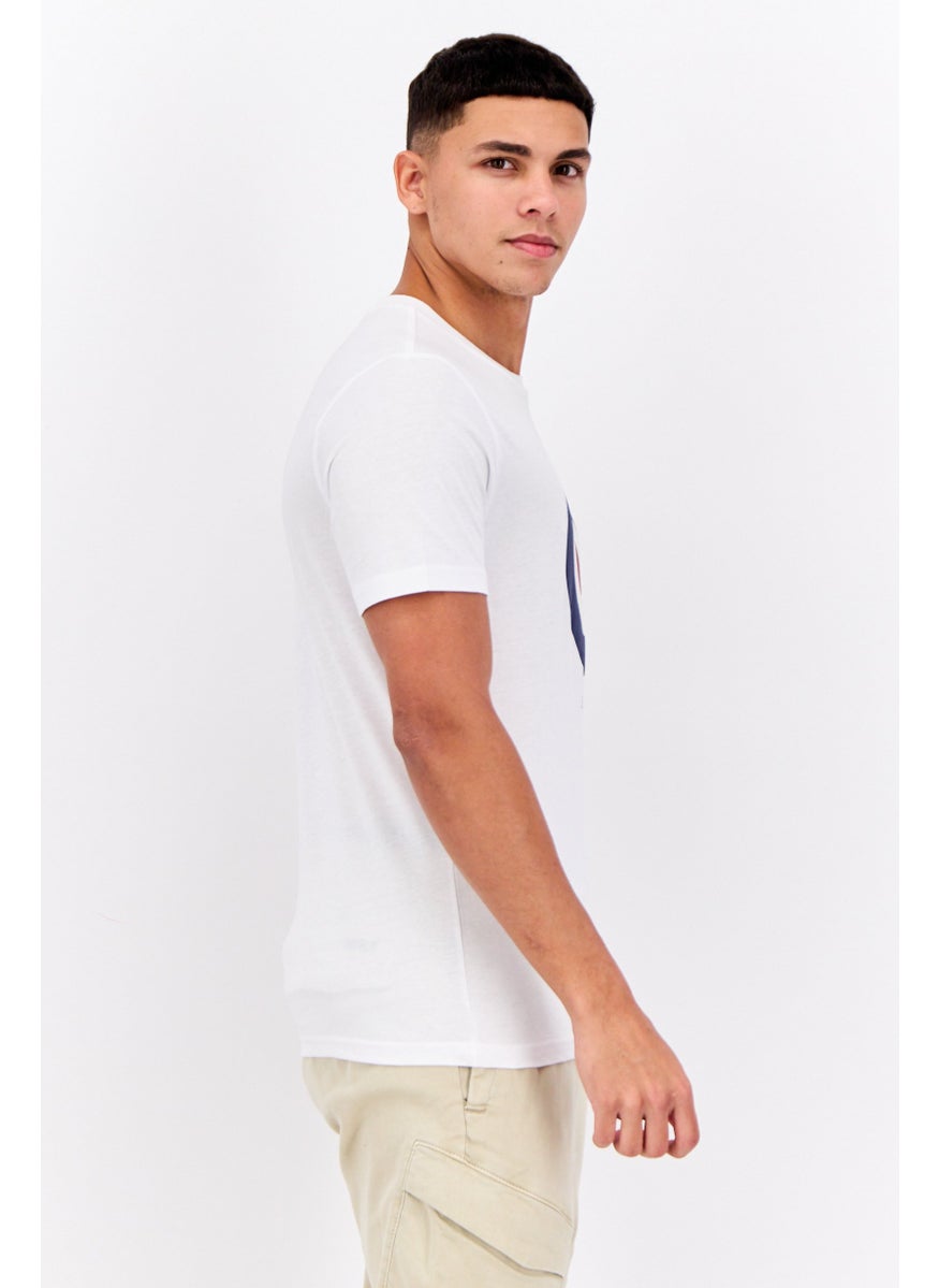 Ben Sherman - Men Crew Neck Short Sleeve Brand Logo T-Shirt, White - Image 1