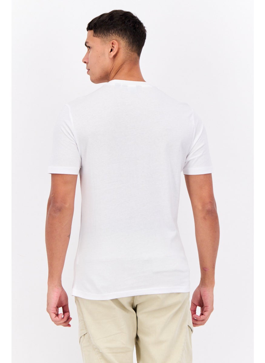 Ben Sherman - Men Crew Neck Short Sleeve Brand Logo T-Shirt, White - Image 1