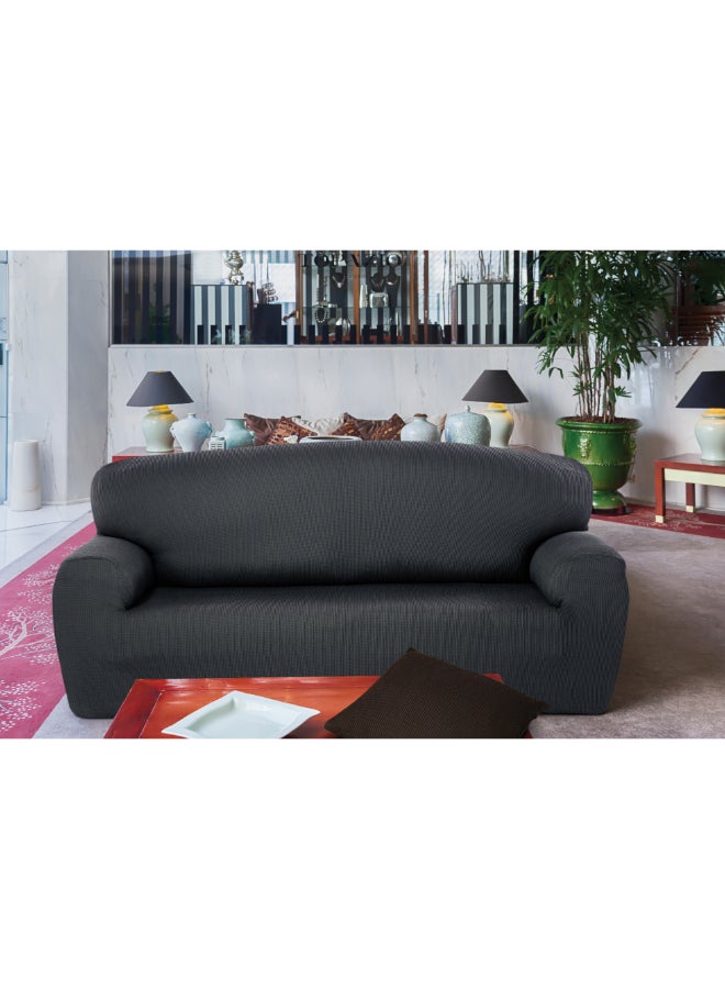 SOFA SKIN 1-Seater Rustica High Quality Durable Sofa Cover Grey 8 x 40 x 35.8 cm 28956 - Image 4