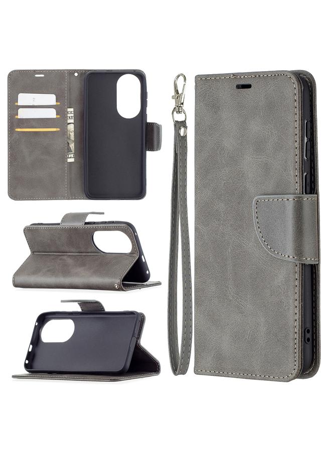 S-TOP Case For Huawei P50 Retro Lambskin Texture Pure Color Horizontal Flip PU Leather Case with Holder & Card Slots & Wallet & Lanyard - Image 1