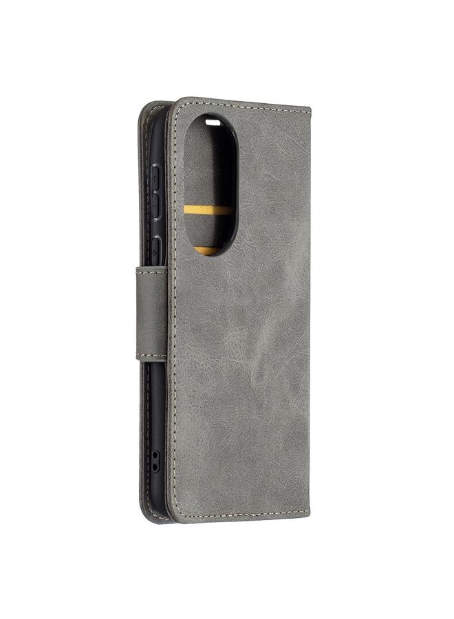S-TOP Case For Huawei P50 Retro Lambskin Texture Pure Color Horizontal Flip PU Leather Case with Holder & Card Slots & Wallet & Lanyard - Image 3