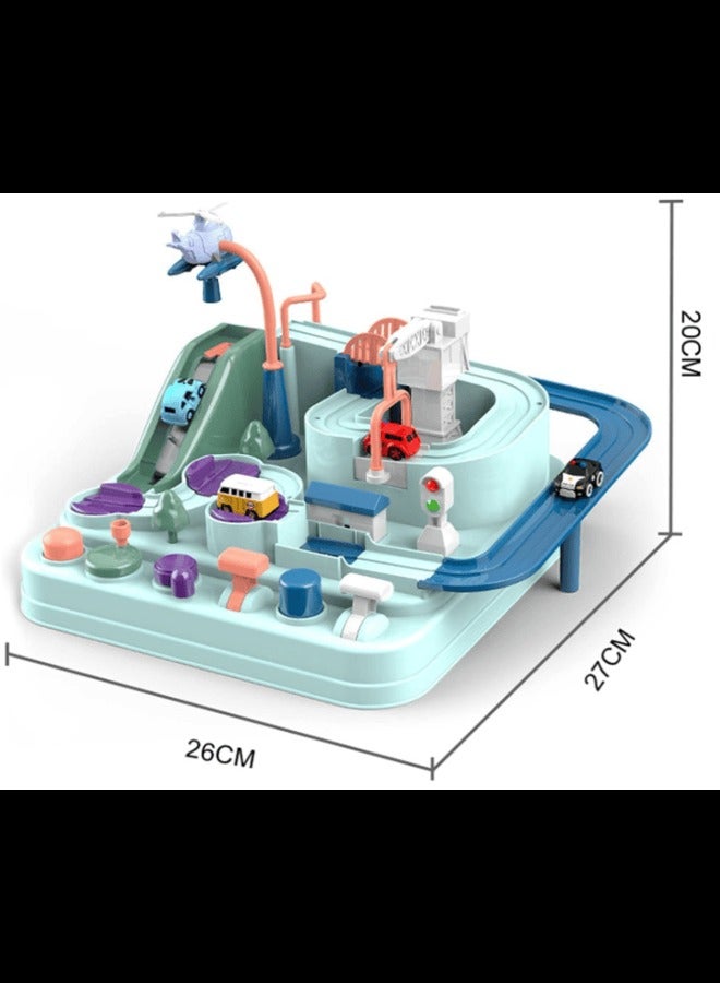 general Car Adventure Toys, Kids Race Track Toys for 3 4 5 6 7 Years Old Boys Girls, Puzzle Rail Car, City Rescue Toy w/ 4 Mini Cars, Preschool Educational Toys for Toddlers - Image 4