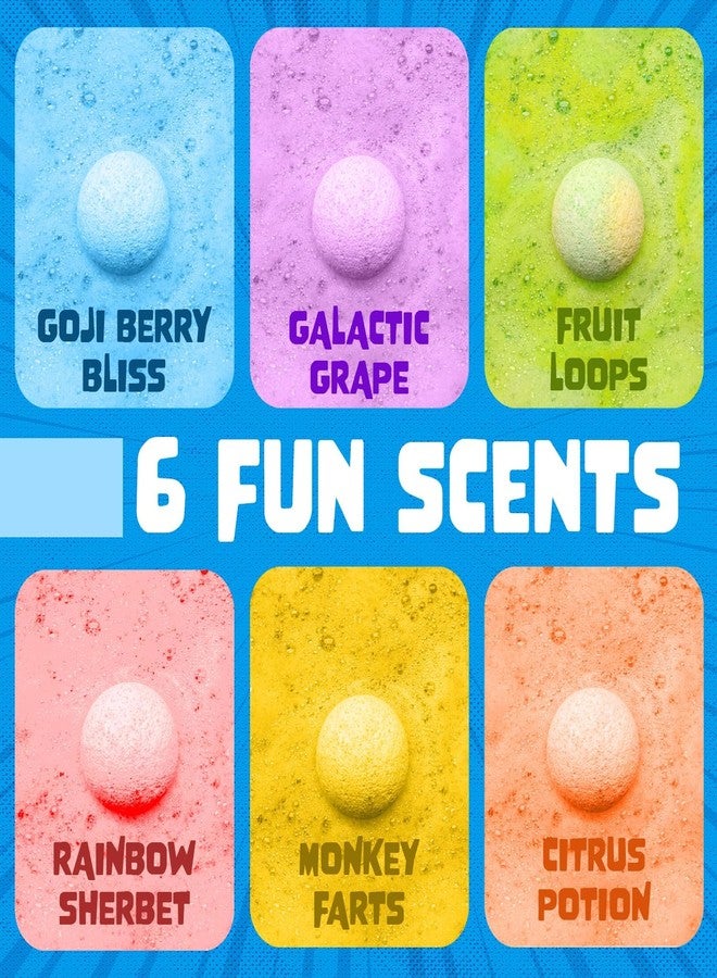 Two Sisters Poke Monster Bath Bombs for Kids with Surprise Inside (6 Pack) - Large Bubble Bath Bomb for Boys & Girls - Fruity Scent, Skin-Safe, USA Made, Kids Easter Basket Stuffers and Gift by Two Sisters - Image 3