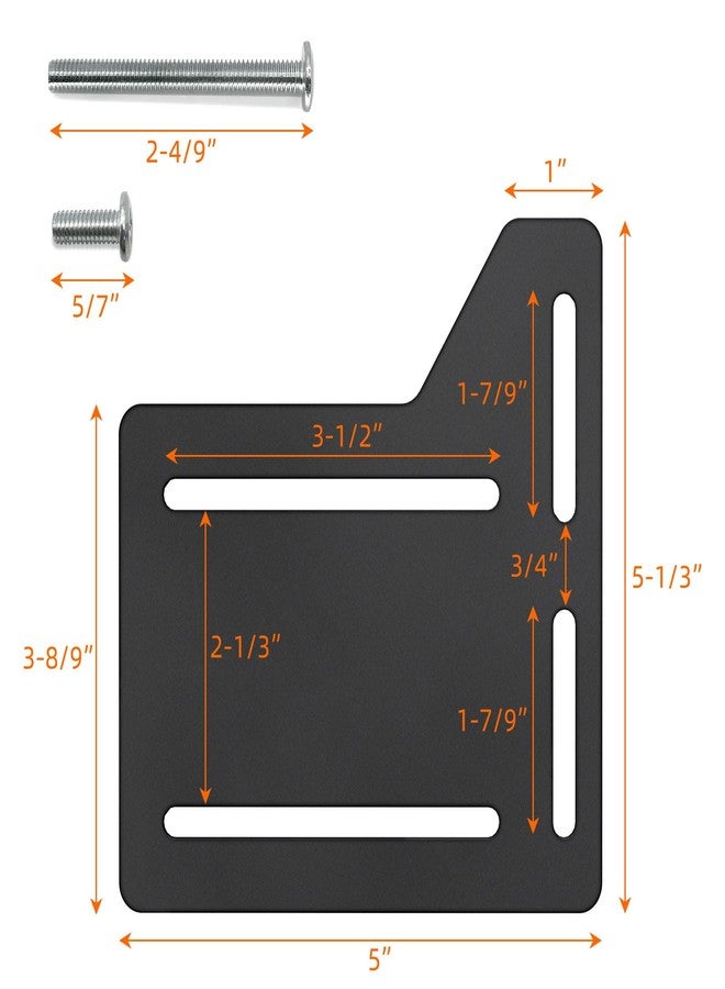 Yuleimy 2 PCS Bed Frame Brackets Adapter for Headboard Extra, Full to Queen Conversion Kit, Heavy Duty Bed Modification Plate, Headboard Attachment for Metal Bed Frame, Headboard Adapter Kit with Hardware - Image 4