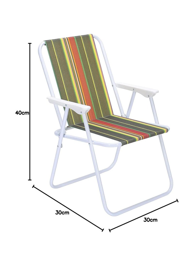 Generic - Folding Camping Chair Picnic Chair Beach Chair Outdoor Chair Multicolor - Image 1