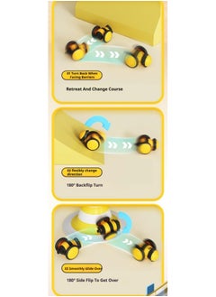 Healife Interactive USB Rechargeable Cat Toy - Light-Chasing Bee with Colorful Tail, Automatic Obstacle Avoidance & Detachable Feathers  - Image 4