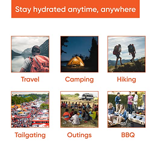 Gadgetime USA Collapsible Drinking Cup (Pack of 4) - Reusable Travel Mug - Silicone Drinking Glass for Hiking, Picnic, Camping & More - Small Portable cup for Outdoors - Folding Cups with Lids - Image 5