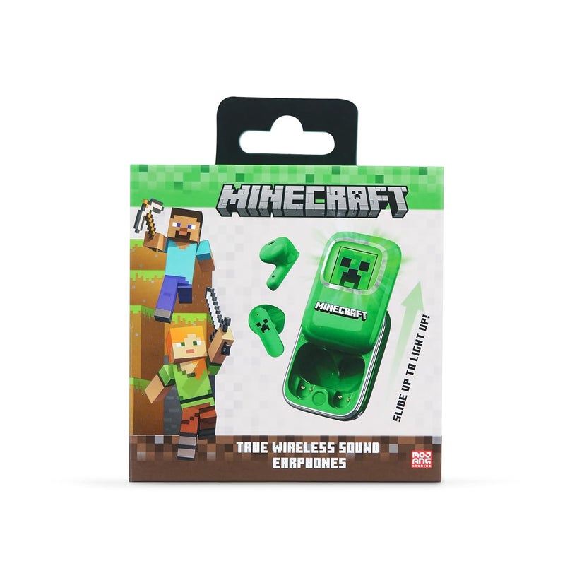 MINECRAFT سماعات أذن بلوتوث TWS سلايد كريبر من ماينكرافت (خضراء) - Image 1