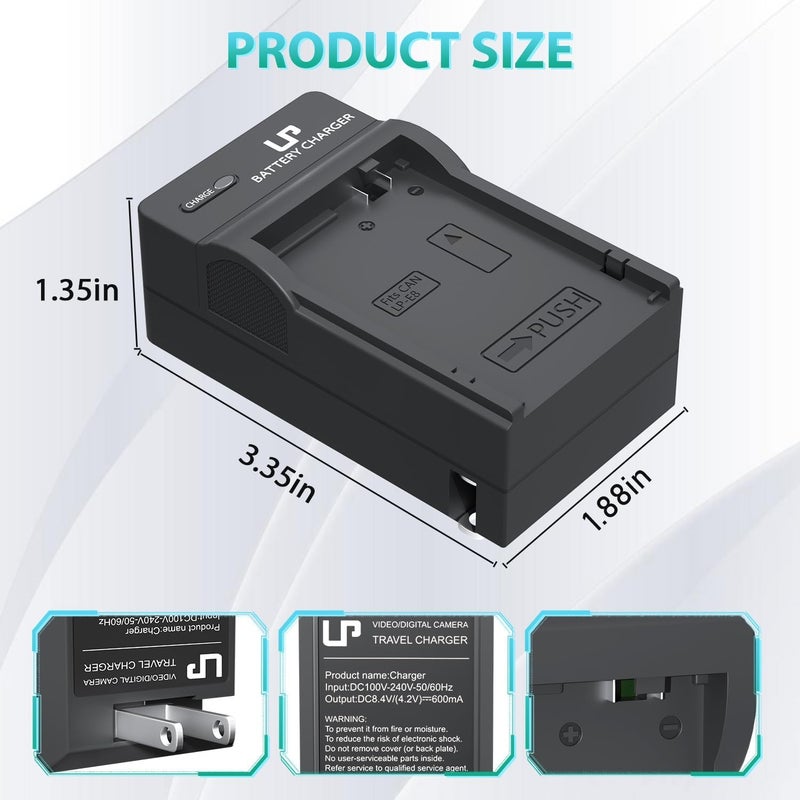 L & P -E8 Battery Charger, Charger Compatible with Canon EOS Rebel T2i, T3i, T4i, T5i, 550D, 600D, 650D, 700D, Kiss X4, X5, X6i, X7i Cameras & More (Not for T2 T3 T4 T5) - Image 5