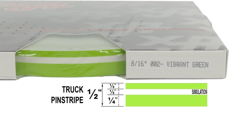 Universal TFX 0008002 - Auto Truck Customizing Dual Pinstripe - 8/16" x 150' (1/4” Stripe, 1/8" Gap, Then 1/8” Stripe) - 002-Vibrant Green - Image 3