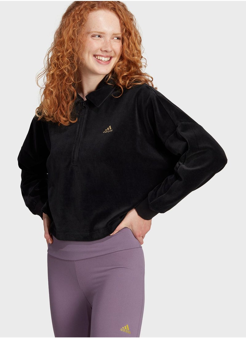 Adidas - Bluv Quarter-Zip Sweatshirt - Image 1