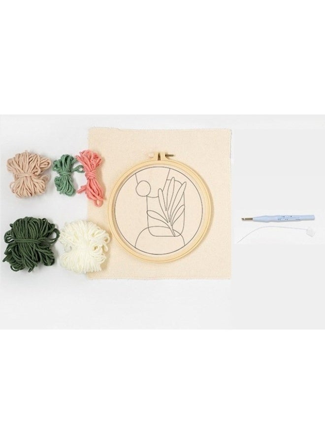 طقم تطريز بالإبرة المثقوبة DIY – تصميم زرافة كيوت للأعمال اليدوية وديكور الحائط - Image 3