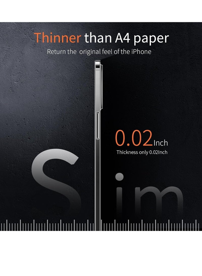 Case Compatible with iPhone 15 Pro,Slim Case,0.2mm Fit [Paper-Thin] Lightweight Case Translucent Matte Finish PP Back Cover Protection[Anti-Fingerprints&Yellowing] (Clear) - Image 2