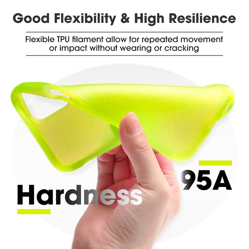 eSUN TPU 95A Filament 1.75mm, Flexible 3D Printer Filament TPU, Dimensional Accuracy +/- 0.05mm, 1KG Spool (2.2 LBS) 3D Printing Filament for 3D Printers, Black - Image 3