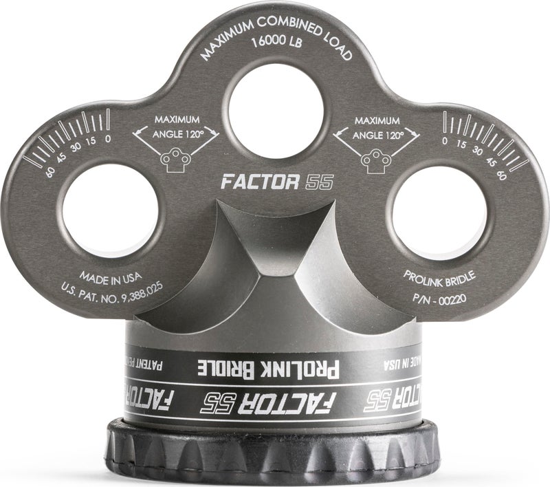 Factor 55 فاكتور 55 برو لينك بريدل 3 فتحات تركيب شاكلة فردية، السعة: 16,000 رطل - رمادي - Image 2