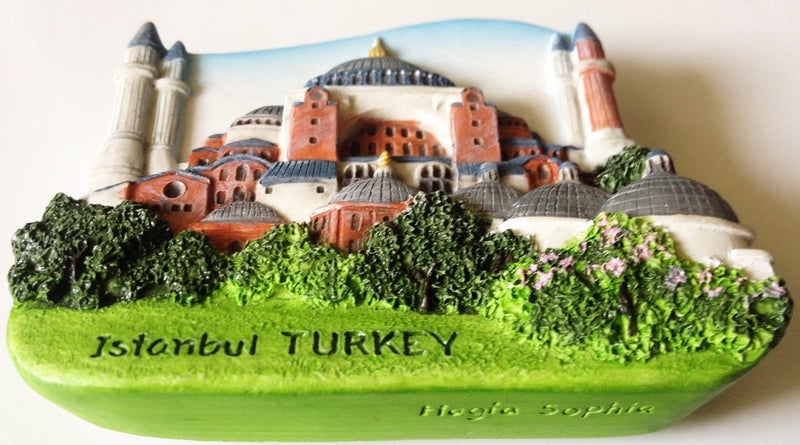 WitnyStore Tiny 2⅞" Hagia Sophia Istanbul Turkey Türkiye Magnet - Miniature Hand Made Resin 3D Asia Landmark Tourist Attractions Decorative Refrigerator Fridge Magnets Décor Collectible Souvenir Gifts - Image 2