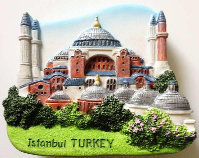 WitnyStore Tiny 2⅞" Hagia Sophia Istanbul Turkey Türkiye Magnet - Miniature Hand Made Resin 3D Asia Landmark Tourist Attractions Decorative Refrigerator Fridge Magnets Décor Collectible Souvenir Gifts - Image 4