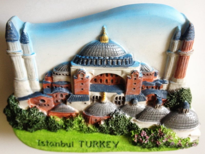 WitnyStore Tiny 2⅞" Hagia Sophia Istanbul Turkey Türkiye Magnet - Miniature Hand Made Resin 3D Asia Landmark Tourist Attractions Decorative Refrigerator Fridge Magnets Décor Collectible Souvenir Gifts - Image 3