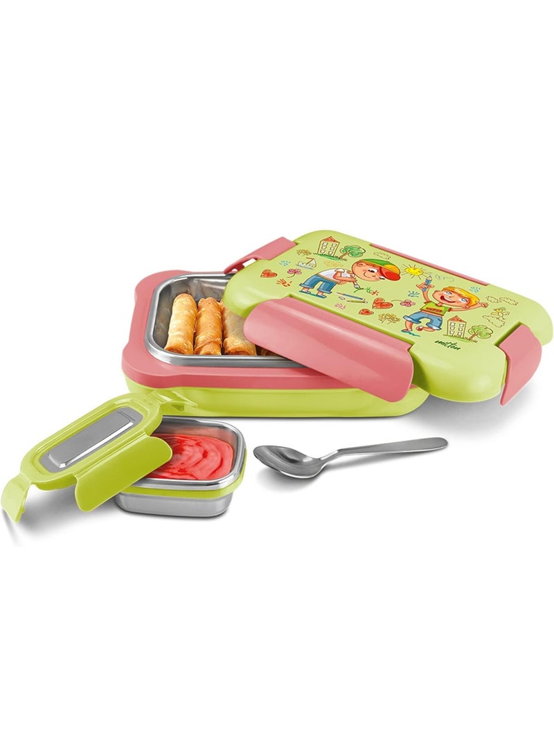 Milton More Meal Insulated Small Tiffin Box, 600 ml, with Inner Stainless Steel Container, - Image 2