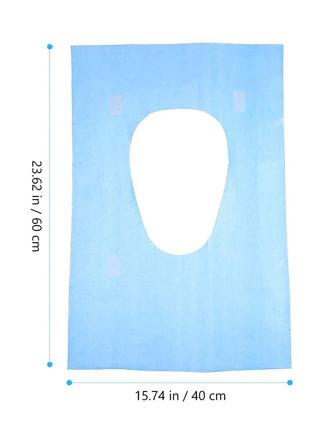 SKY-TOUCH - SKY-TOUCH 100pcs Disposable Toilet Seat Toilet Covers Disposable Toilet Seats Cushion Portable Toilet Disposable Planes for Kids Toilet Cushion Wood Pulp Paper Thicken Toddler Sheet,Blue,100 * 40cm - Image 1