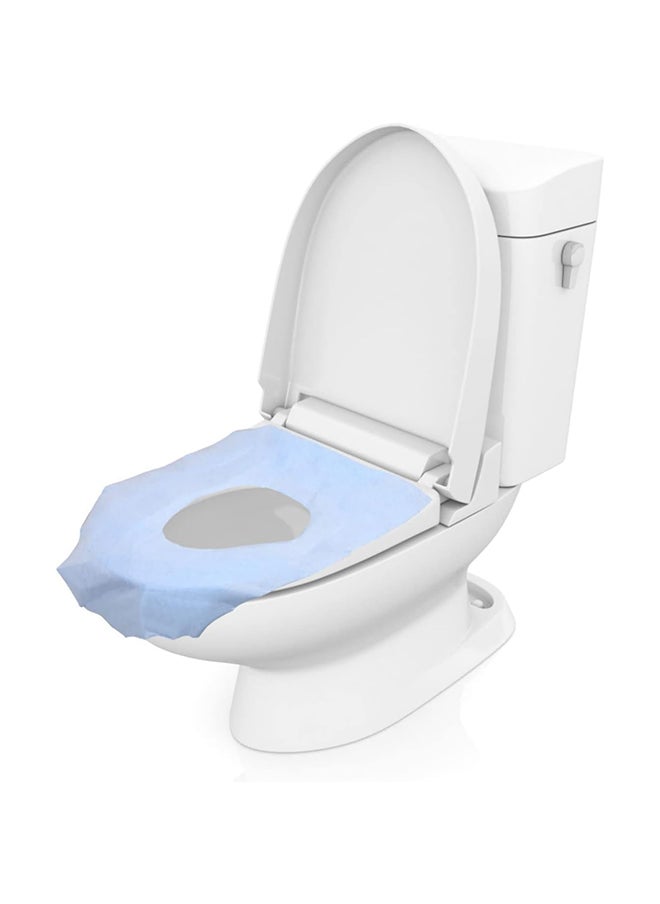 SKY-TOUCH - SKY-TOUCH 100pcs Disposable Toilet Seat Toilet Covers Disposable Toilet Seats Cushion Portable Toilet Disposable Planes for Kids Toilet Cushion Wood Pulp Paper Thicken Toddler Sheet,Blue,100 * 40cm - Image 1