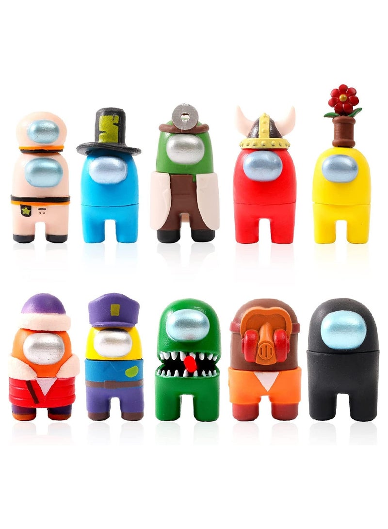 عام مجموعة لعب أدوار مكونة من 10 قطع، ألعاب صغيرة لشخصيات الأدوار، تحف طاولة، شخصيات “المتخفي”، ونماذج فضائيين للأطفال. - Image 1